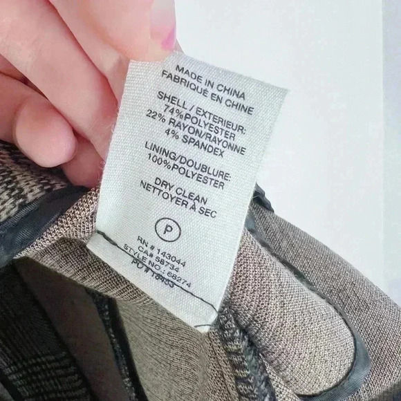 Avec Les Filles Plaid Houndstooth Jacket Black White Quiet Luxury Size L - Picture 7 of 7